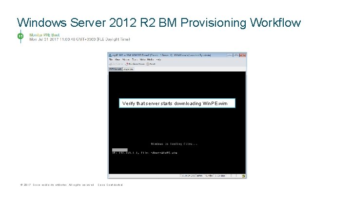 Windows Server 2012 R 2 BM Provisioning Workflow Verify that server starts downloading Win.