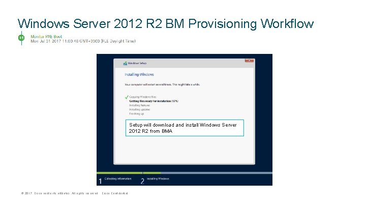 Windows Server 2012 R 2 BM Provisioning Workflow Setup will download and install Windows