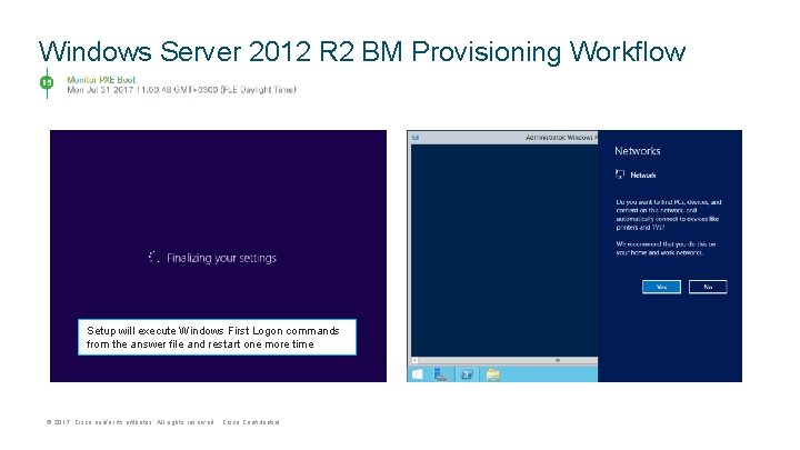 Windows Server 2012 R 2 BM Provisioning Workflow Setup will execute Windows First Logon