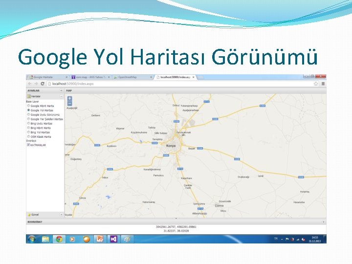 Google Yol Haritası Görünümü 