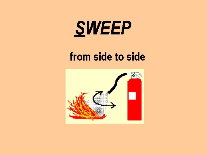 SWEEP from side to side 