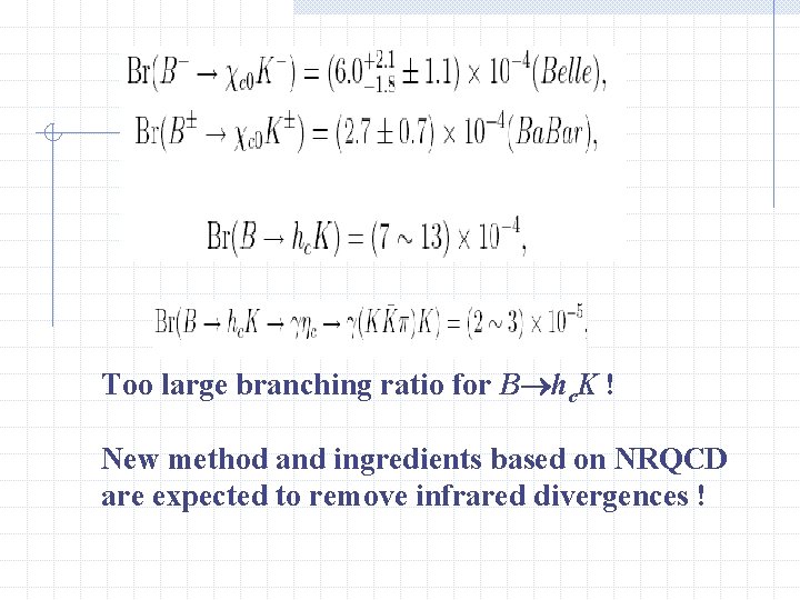 Too large branching ratio for B hc. K ! New method and ingredients based