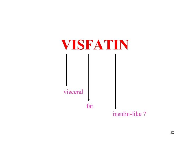 VISFATIN visceral fat insulin-like ? 58 
