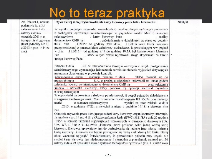 No to teraz praktyka 