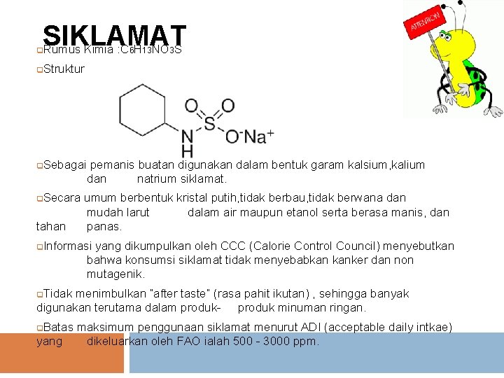 SIKLAMAT Kimia : C H NO S q. Rumus 6 13 3 q. Struktur