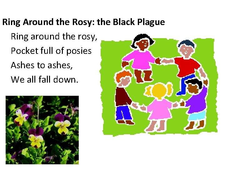 Ring Around the Rosy: the Black Plague Ring around the rosy, Pocket full of