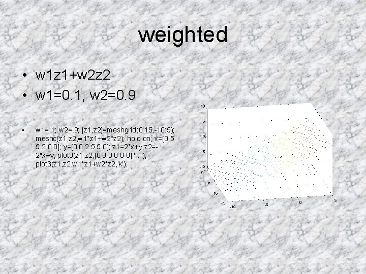 weighted • w 1 z 1+w 2 z 2 • w 1=0. 1, w weighted • w 1 z 1+w 2 z 2 • w 1=0. 1, w