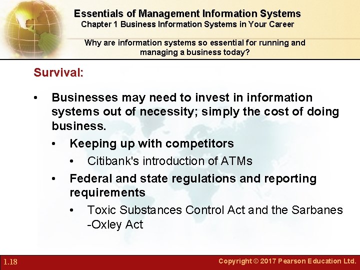 Essentials of Management Information Systems Chapter 1 Business Information Systems in Your Career Why