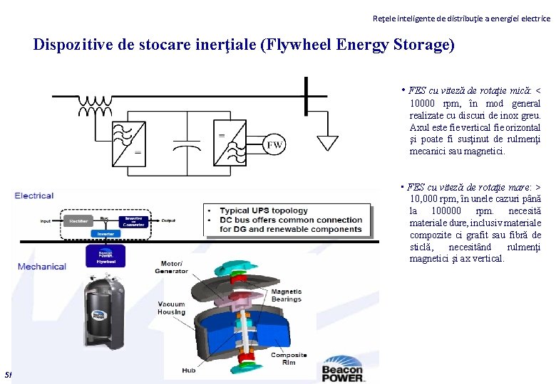 Reţele inteligente de distribuţie a energiei electrice Dispozitive de stocare inerţiale (Flywheel Energy Storage)