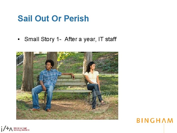 Sail Out Or Perish • Small Story 1 - After a year, IT staff