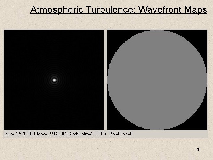 Atmospheric Turbulence: Wavefront Maps 28 
