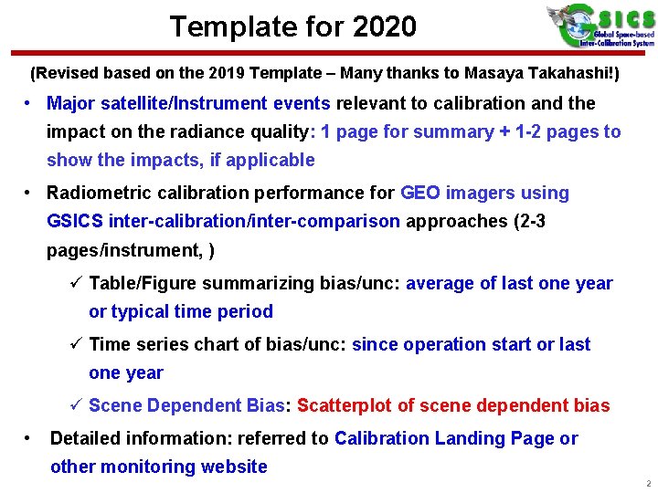 Template for 2020 (Revised based on the 2019 Template – Many thanks to Masaya
