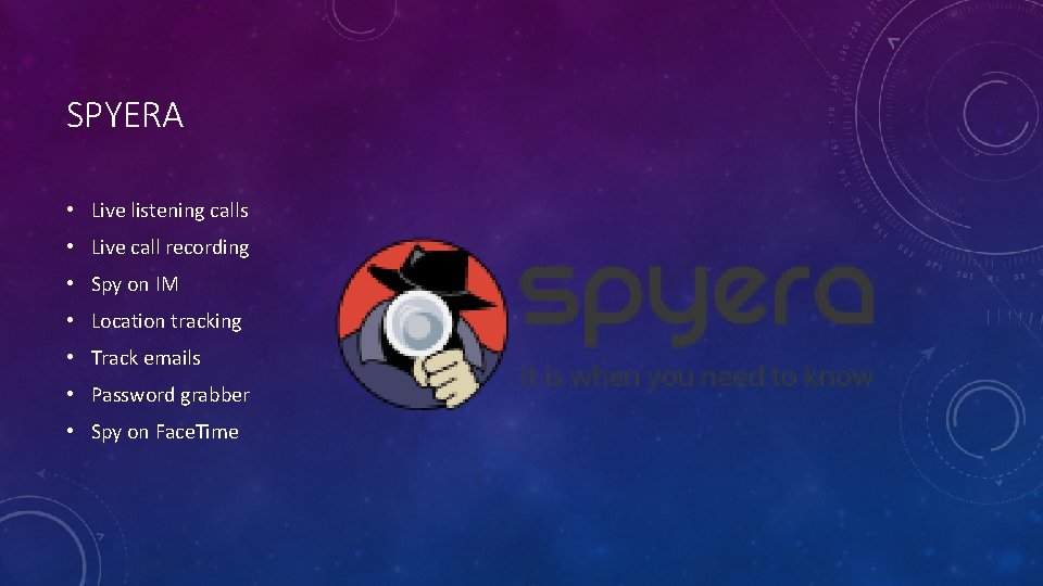 SPYERA • Live listening calls • Live call recording • Spy on IM •