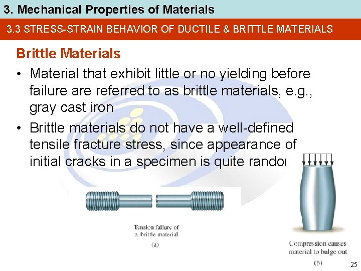 3. Mechanical Properties of Materials 3. 3 STRESS-STRAIN BEHAVIOR OF DUCTILE & BRITTLE MATERIALS