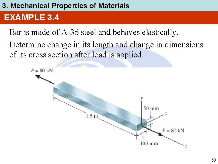 3. Mechanical Properties of Materials EXAMPLE 3. 4 Bar is made of A-36 steel