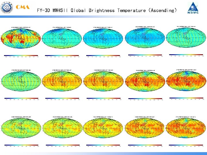 FY-3 D MWHSII Global Brightness Temperature（Ascending） 