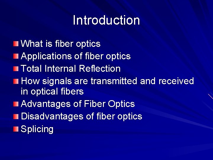 Fiber Optic Communication By Chris Frazier Introduction What