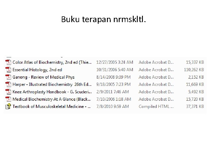 Buku terapan nrmskltl. 