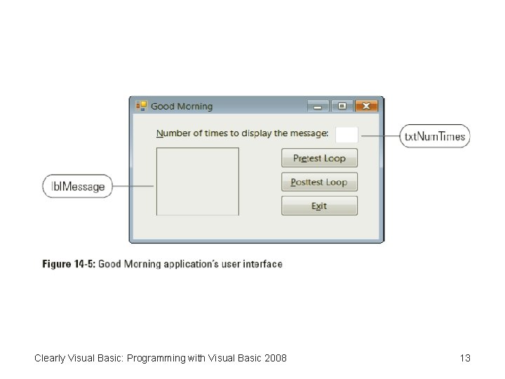 Clearly Visual Basic: Programming with Visual Basic 2008 13 