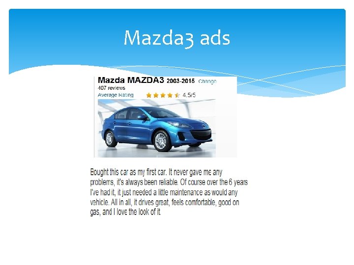 Mazda 3 ads 