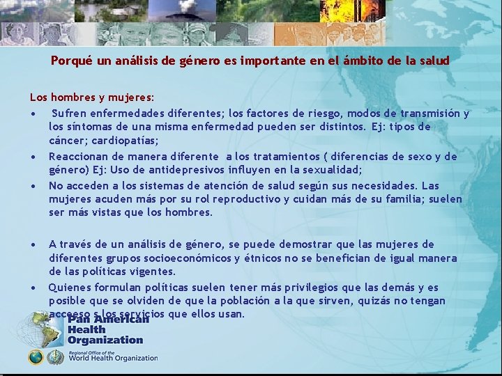 Porqué un análisis de género es importante en el ámbito de la salud Los