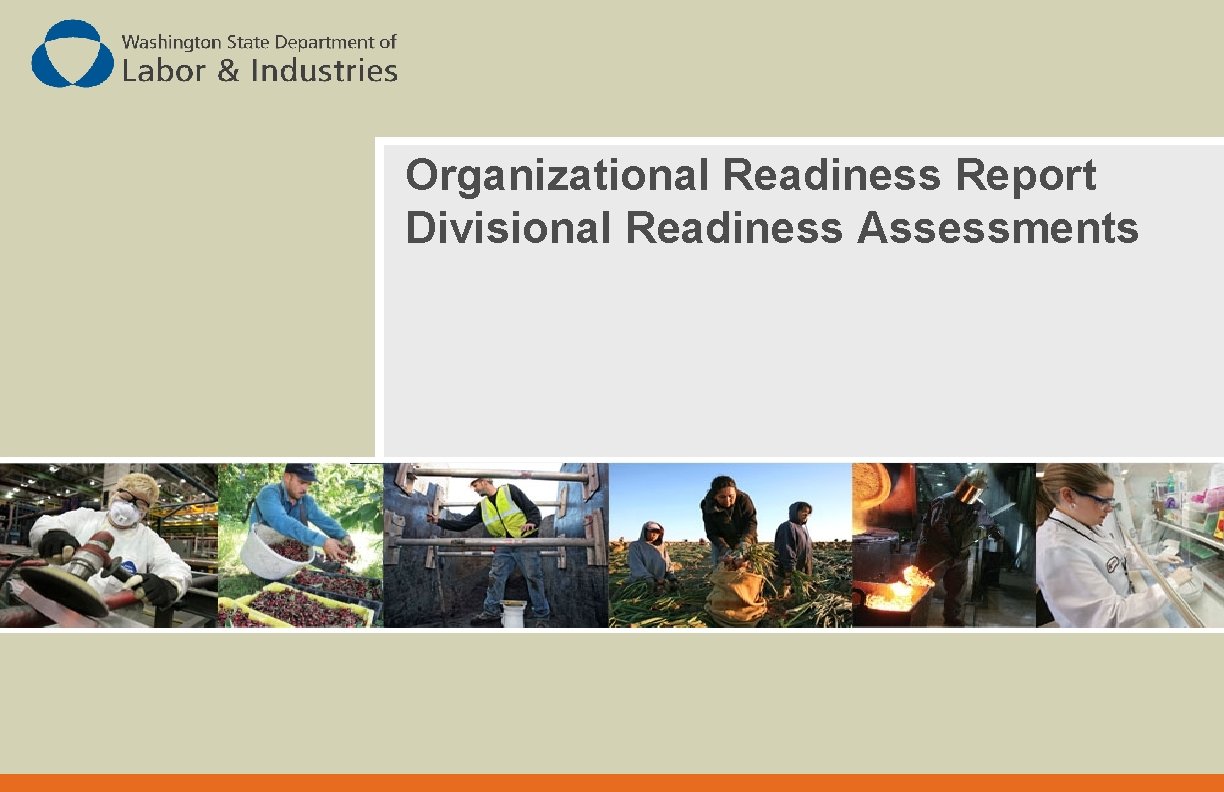 Organizational Readiness Report Divisional Readiness Assessments 