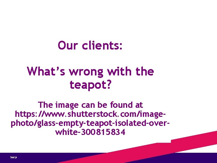 Our clients: What’s wrong with the teapot? The image can be found at https: