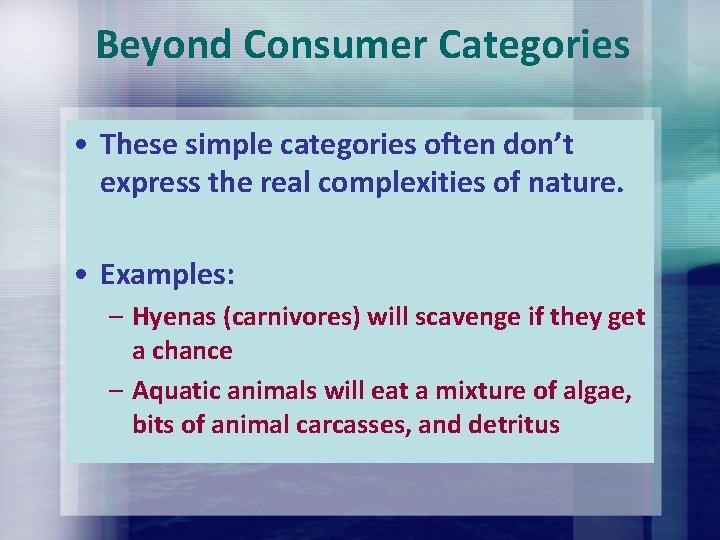 Beyond Consumer Categories • These simple categories often don’t express the real complexities of Beyond Consumer Categories • These simple categories often don’t express the real complexities of