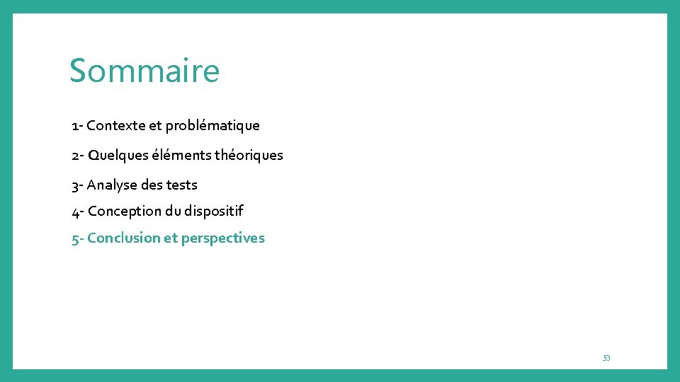 Sommaire 1 - Contexte et problématique 2 - Quelques éléments théoriques 3 - Analyse