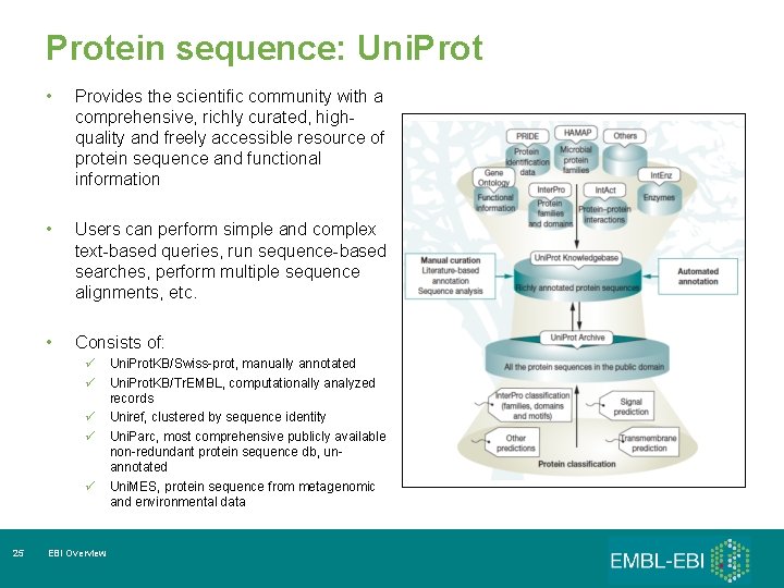 Protein sequence: Uni. Prot • Provides the scientific community with a comprehensive, richly curated,