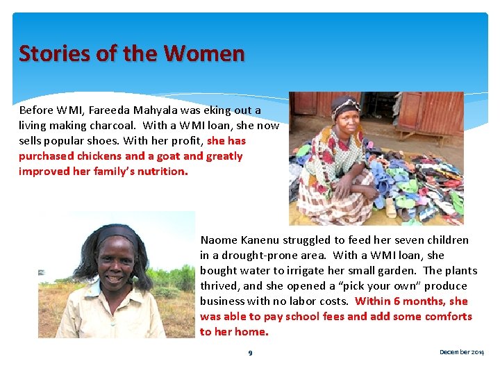 Stories of the Women Before WMI, Fareeda Mahyala was eking out a living making