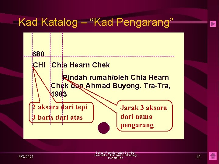 Kad Katalog – “Kad Pengarang” 680 CHI Chia Hearn Chek Pindah rumah/oleh Chia Hearn