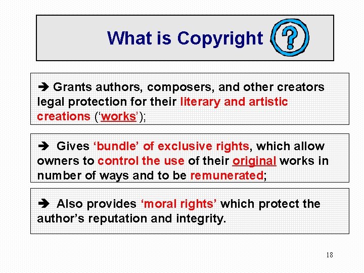 What is Copyright Grants authors, composers, and other creators legal protection for their literary