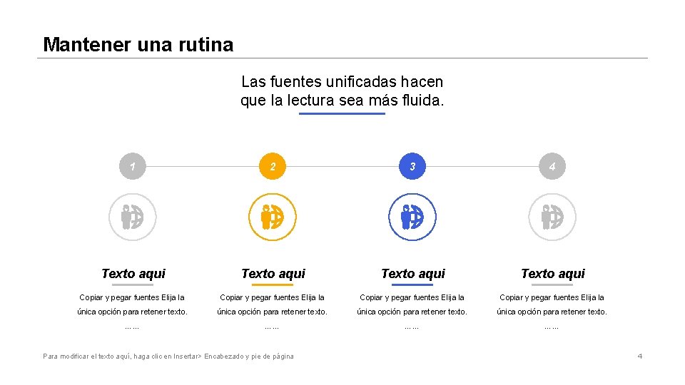 Mantener una rutina Las fuentes unificadas hacen que la lectura sea más fluida. 1