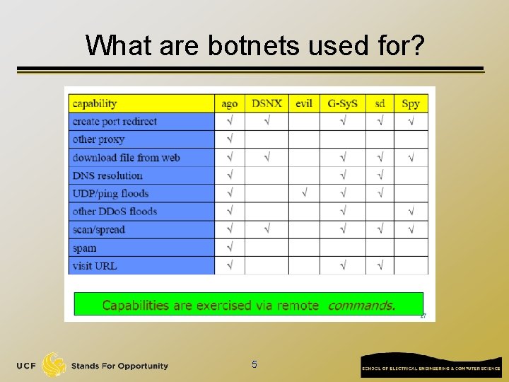 What are botnets used for? 5 
