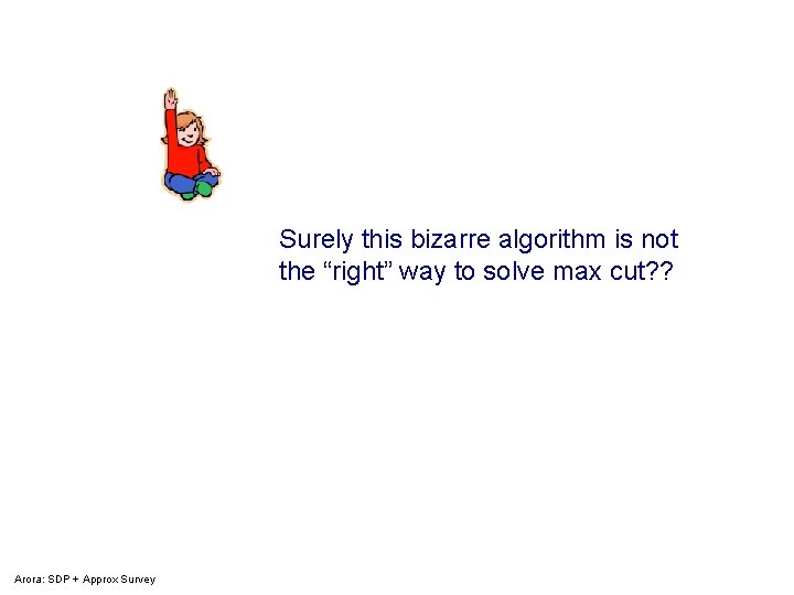 Surely this bizarre algorithm is not the “right” way to solve max cut? ?