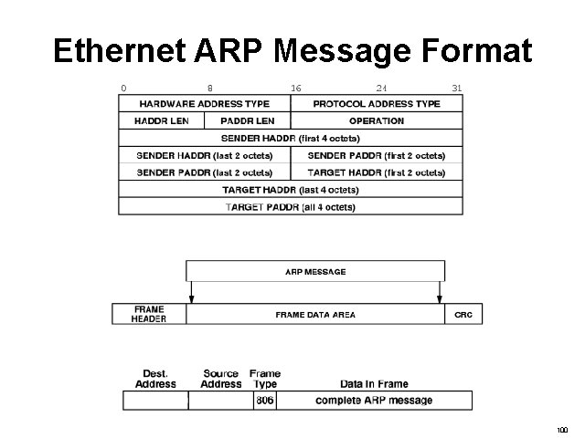 Ethernet ARP Message Format 100 