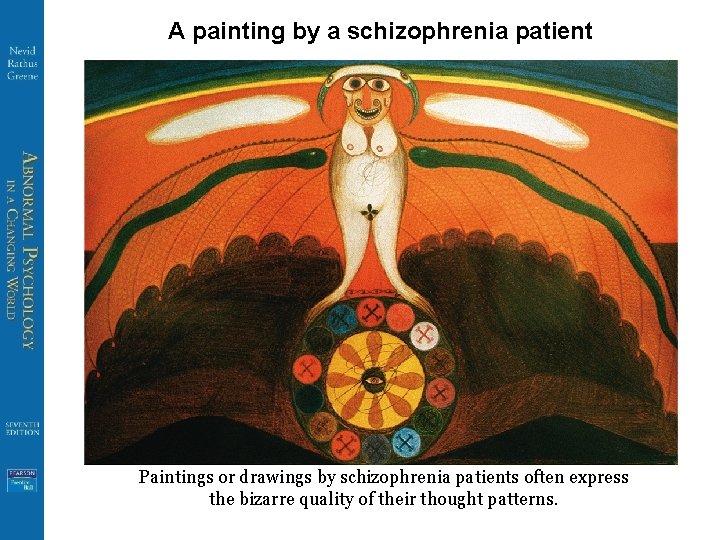 A painting by a schizophrenia patient Paintings or drawings by schizophrenia patients often express