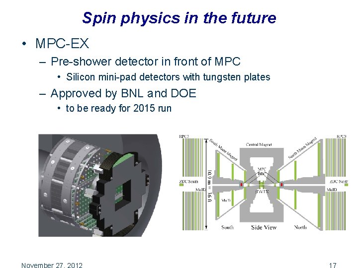 Spin physics in the future • MPC-EX – Pre-shower detector in front of MPC