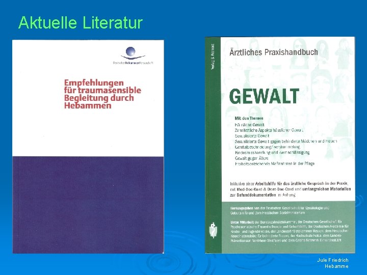 Aktuelle Literatur Jule Friedrich Hebamme 