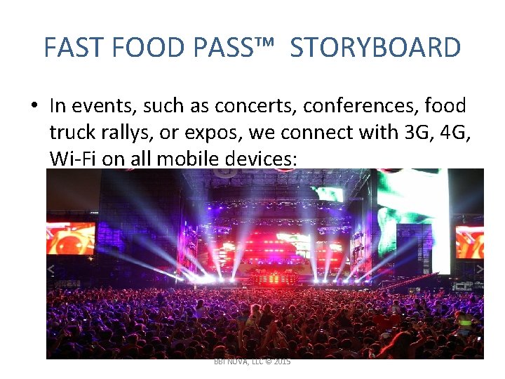 FAST FOOD PASS™ STORYBOARD • In events, such as concerts, conferences, food truck rallys,