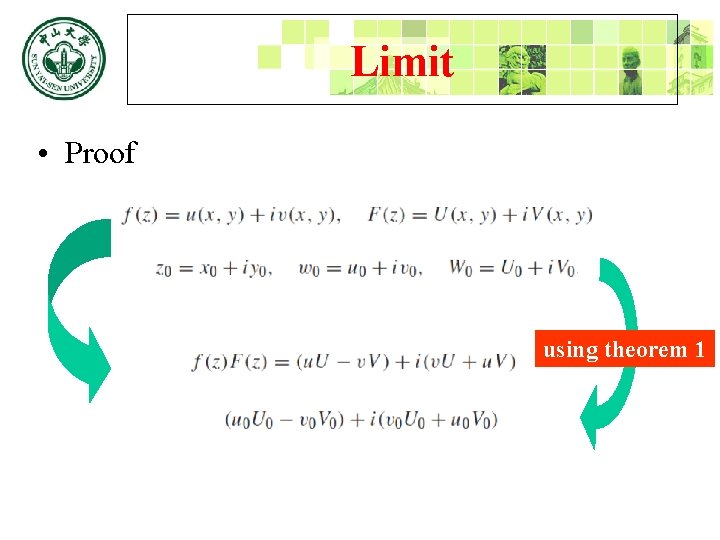 Limit • Proof using theorem 1 