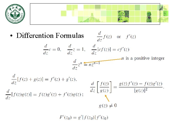  • Differention Formulas 