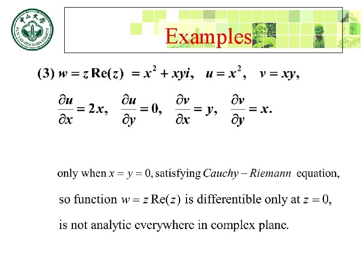 Examples four partial derivatives are all continuous 