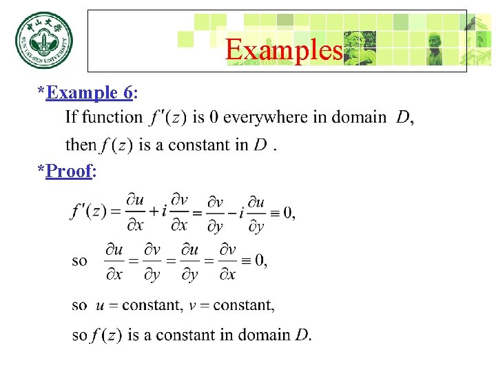 Examples *Example 6: *Proof: 