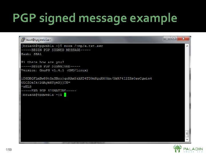 PGP signed message example 159 