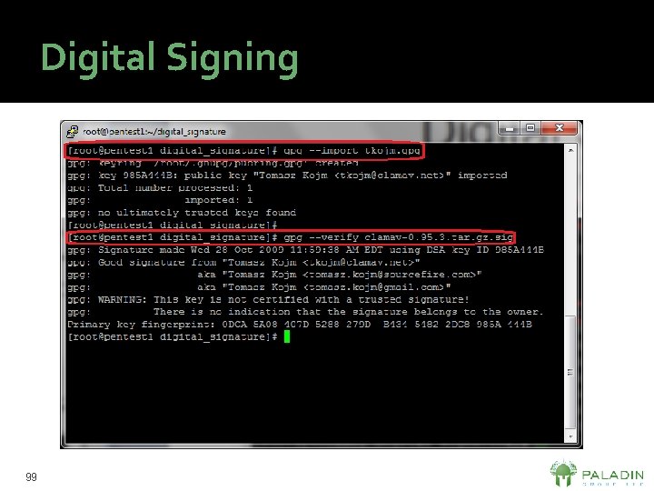 Digital Signing 99 