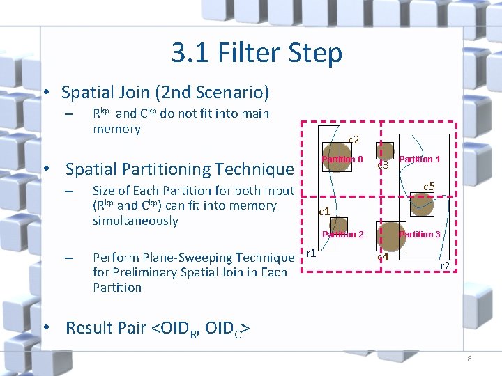 3. 1 Filter Step • Spatial Join (2 nd Scenario) – Rkp and Ckp