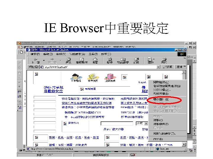 IE Browser中重要設定 