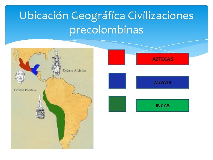 Ubicación Geográfica Civilizaciones precolombinas AZTECAS MAYAS INCAS 